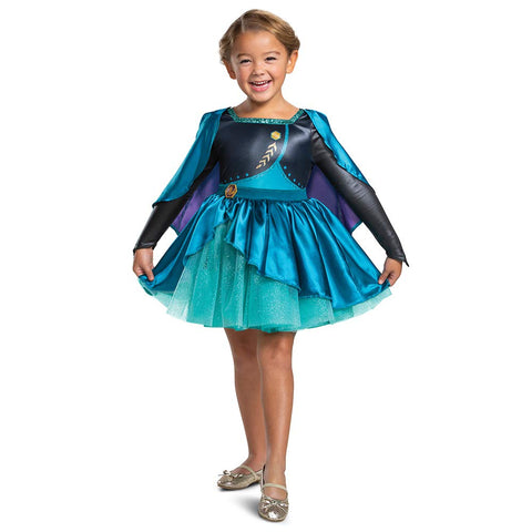 Anna Costume for Girls, Official Queen Anna Frozen 2 Tutu Dress for Toddlers, Classic Size Medium (3T-4T) Multicolored