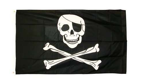 3' x 5' Jolly Rogers Skull Pirate Soft Polyester Flag Banner