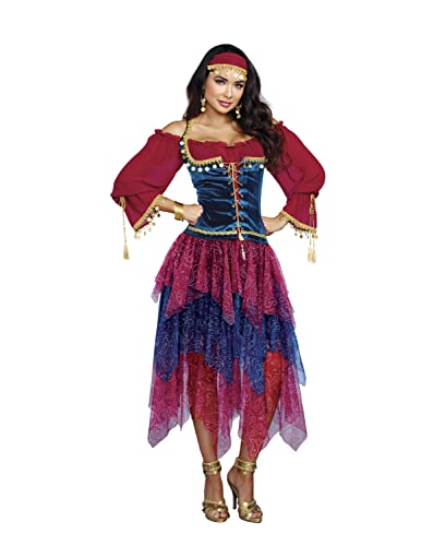 Dreamgirl womens Gypsy Adult Sized Costume, Multi, Small US