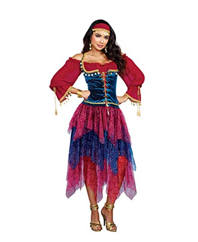 Dreamgirl womens Gypsy Adult Sized Costume, Multi, Small US