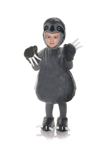 UNDERWRAPS Toddler's Sloth Plush Belly Babies Costume, Grey, Medium