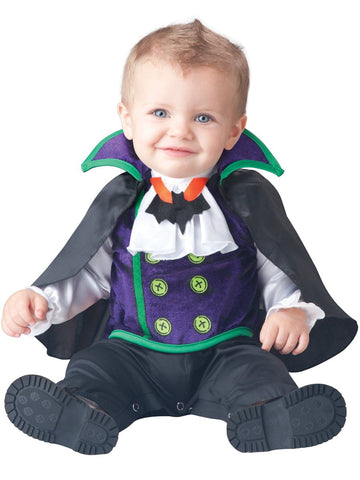 InCharacter Baby Boy's Count Cutie Vampire Costume, Black/Purple, X-Small