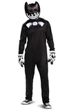 Ink Bendy Costume for Kids, Bendy and The Ink Machine Video Game Themed Character Jumpsuit, Classic Child Size Extra Large (14-16) Black