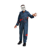 Michael Myers Costume for Kids, Official Halloween 2 Costume Jumpsuit and Mask, Classic Child Size Large (10-12) Multicolored