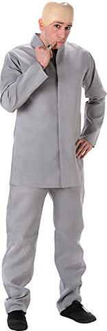 60s Evil Mastermind Suit Men's Costume X-Large 46-48 Gray