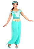 Disguise Women's Jasmine Deluxe Adult Sized Costume, Turquoise, XL 18-20 US