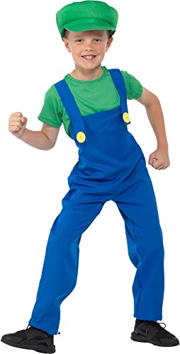Green Plumber Video Game Guy Child's Costume Small 3-4