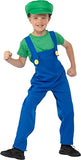Green Plumber Video Game Guy Child's Costume Medium 5-6