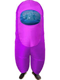 Amongst Us Purple Imposter Sus Crewmate Inflatable Child Costume | Standard