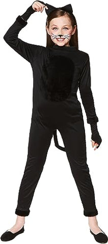 Girl's Cat Suit Costume - for Halloween, Costume Party Accessory - Small