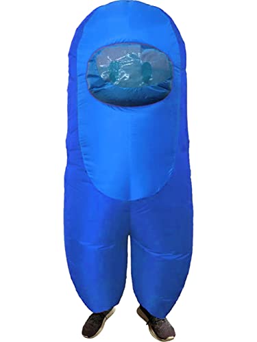 Studio Halloween Amongst Us Blue Imposter Sus Crewmate Inflatable Child Costume | Standard