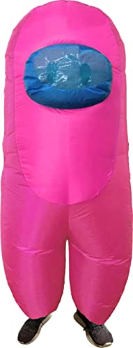 Amongst Us Pink Imposter Sus Crewmate Killer Inflatable Child's Standard Child 5ft 3Inches Tall