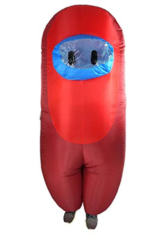 Sus Crewmate Killer Childrens Costume (Child 5ft 3Inches Tall, Red)