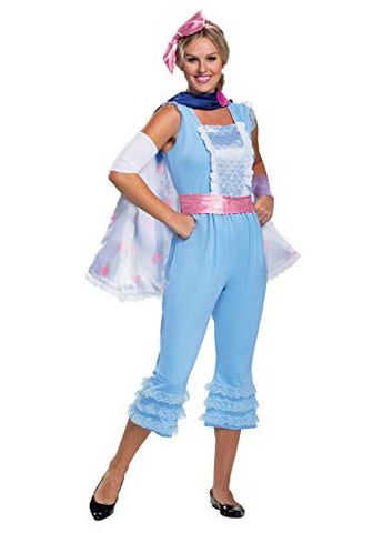 Disguise Disney Pixar Bo Peep Toy Story 4 Deluxe Women's Costume, Blue, L (12-14)