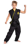 Disguise Cobra Kai Costume for Kids, Official Cobra Kai Costume Kids Gi with Black Belt, Child Size Large (10-12)