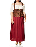 Costume Culture Women's Peasant Lady Costume, Burgundy/Brown, Small