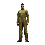 Air Force Pilot Flight Suit Men's Costume X-Large 46-48 Brown