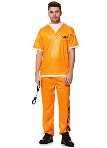 Hard Time Murder Row Inmate Prisoner Men's Costume Medium 38-40