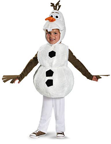 Disguise Baby's Disney Frozen Olaf Deluxe Toddler Costume,White,Toddler L (4-6)