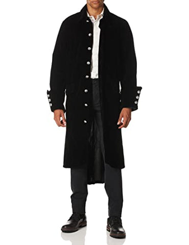 Charades Men's Treasure Island Pirate Jacket, Black, X-Large