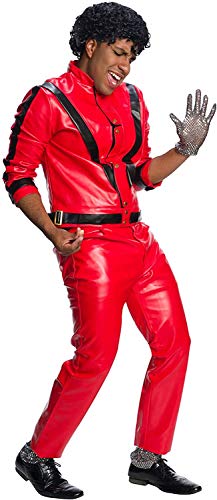 Charades Men's Michael Jackson Thriller Jacket, Red/Black, X-Large