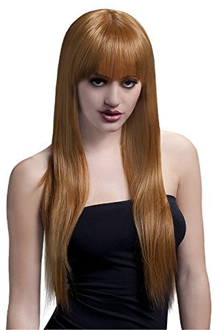 Fever Women?s Auburn Long Straight Hair with Bangs, 26inch, One Size, Jessica,5020570425404