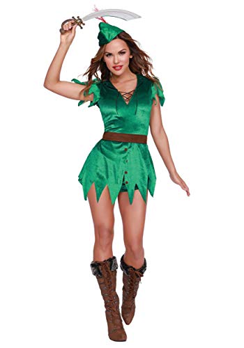 Dreamgirl Adult Womens Neverland Costume, Mischief in Neverland Halloween Costume - Large