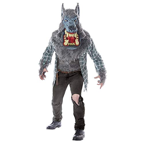 California Costumes Men's Monster Wolf - Adult Costume Adult Costume, -Gray/Green, Large/X-Large