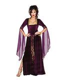 Dreamgirl Women's Medieval Princess Costume, Purple/Gold, Medium