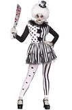 Fun World womens Med/Lrg Killer Clown Adlt Cstm Adult Sized Costumes, Black, Large US