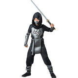 Fun World InCharacter Combat Ninja Costume, Black/Gray, Small