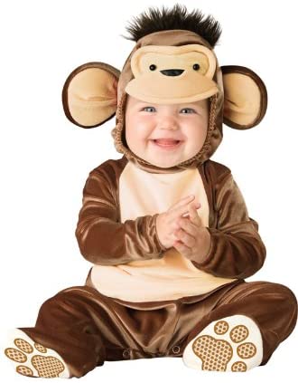 InCharacter Unisex-baby Newborn Monkey Costume, Brown/Cream, 6-12 Months