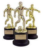 Pack of 3 Black and Gold Sports Award Trophies for Teachers and Kids, 5 Inch (Soccer)