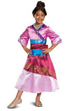 Disguise Disney Princess Mulan Costume Dress for Girls, Children's Character Dress Up Outfit, Classic Kids Size Small (4-6x) Pink (14039L)
