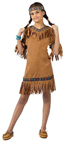 Fun World Native American Costume, Small 4-6, Brown