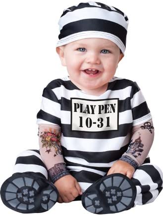 InCharacter Time Out Infant/Toddler Costume, Large (18-2T) Black/White