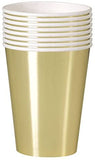 12oz Foil Gold Paper Cups, 8ct