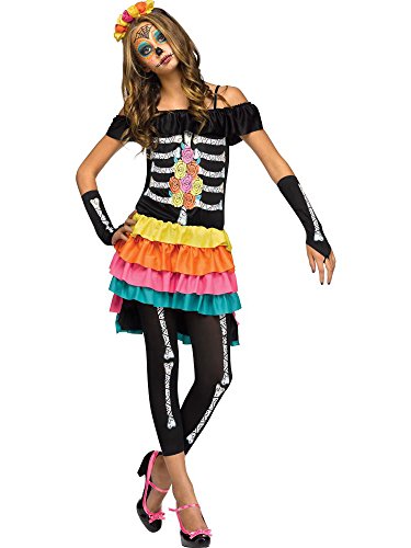 Fun World FW124083-J Teenagers Dia De Los Muertos Costume44; Junior