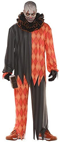 UNDERWRAPS Evil Clown Costume, Size: XX-Large Black, Orange