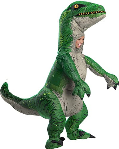 Rubie's Child's The Original Inflatable Dinosaur Costume, Velociraptor with Sound, Small