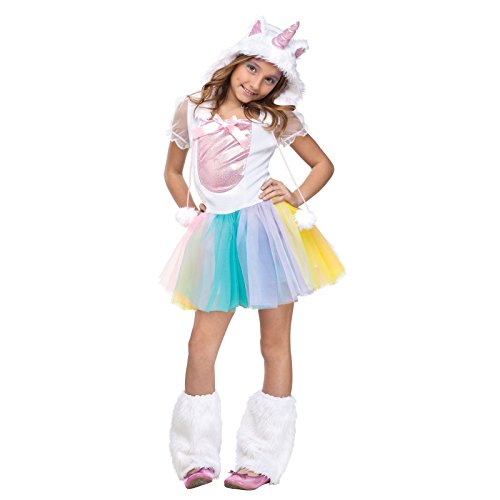 Fun World Unicorn Costume, Medium 8-10, Multicolor
