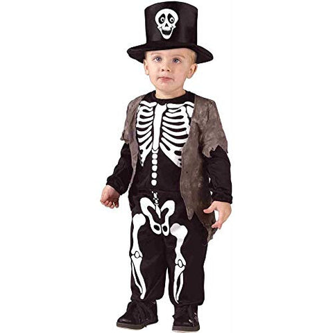 Fun World Happy Skeleton Toddler Costume, Large 3T-4T, Multicolor