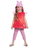 Disguise Peppa Pig Costume for Girls, Official Nick Jr Character Jumpsuit Dress and Hat, Classic Toddler Size Large (4-6x)