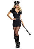 Dreamgirl Womens Dirty Cop Costume, Officer Anita Bribe Halloween Costume for Adults - Small