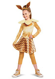 Disguise Pokemon Eevee Costume for Kids, Girls Deluxe Character Outfit, Child Size Medium (7-8) Brown (90760K)