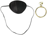 Costume Culture Men's Pirate Patch and Earring, Black, One Size