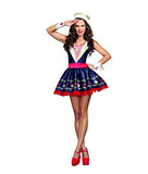 Dreamgirl Women's Shore Thing Sailor Costume, Navy, X-Large