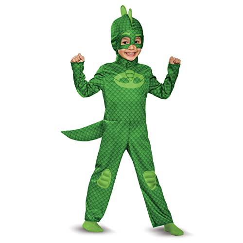 Disguise Gekko Classic Toddler PJ Masks Costume, Medium/3T-4T, Green