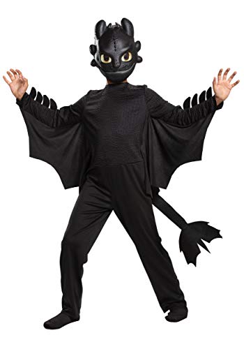 Disguise Toothless Classic How to Train Your Dragon Child Costume Black, Small (4-6)