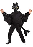 Disguise Toothless Classic How to Train Your Dragon Child Costume Black, Small (4-6)